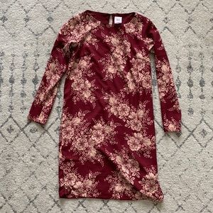 ASOS Maternity Longsleeve Red Floral Shift Dress